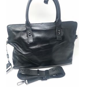 Sammons Slim Leather Laptop Briefcase